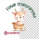 Conjunto de cliparts do Kit Digital Natal Cute com personagens natalinos adoráveis em traços suaves e cores delicadas