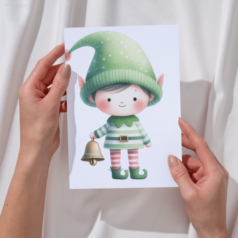 Detalhe das texturas e padrões do Kit Digital Natal Cute mostrando acabamento artesanal e cores suaves