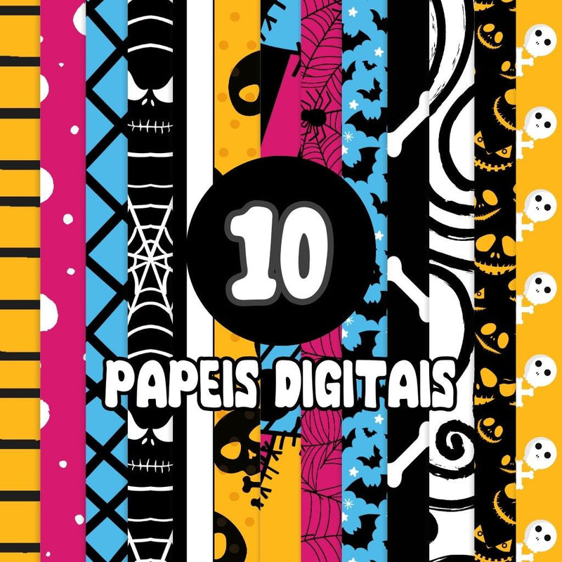 Kit Digital Estranho Mundo de Jack – Cliparts, Papéis Digitais e Fontes - Quatro Cambalhotas