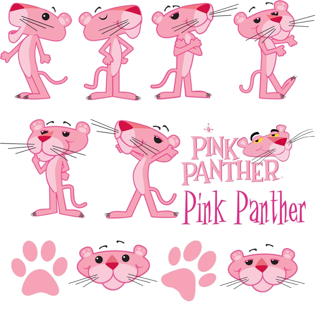 Kit Digital A Pantera Cor de Rosa – Cliparts, Papéis Digitais e Fontes