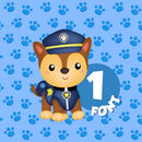 Detalhe dos personagens do Kit Digital Patrulha Canina com uniformes e expressões divertidas