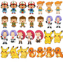 Papéis digitais temáticos do Kit Digital Pokémon com padrões criativos e cores vibrantes