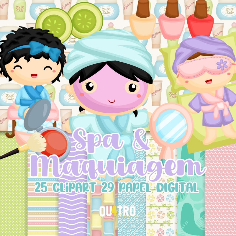 Kit Digital Spa & Maquiagem – Cliparts