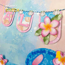 Conjunto de caixas temáticas do kit festa Lilo e Stitch com design colorido e criativo