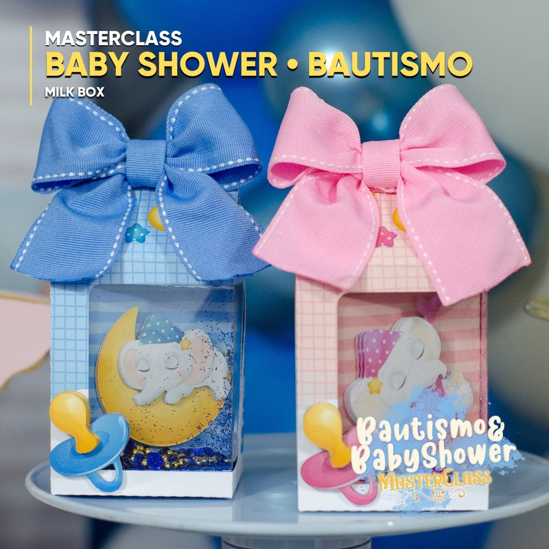 Detalle frontal de la Masterclass Bautizo y Baby Shower mostrando recortes precisos y acabados delicados
