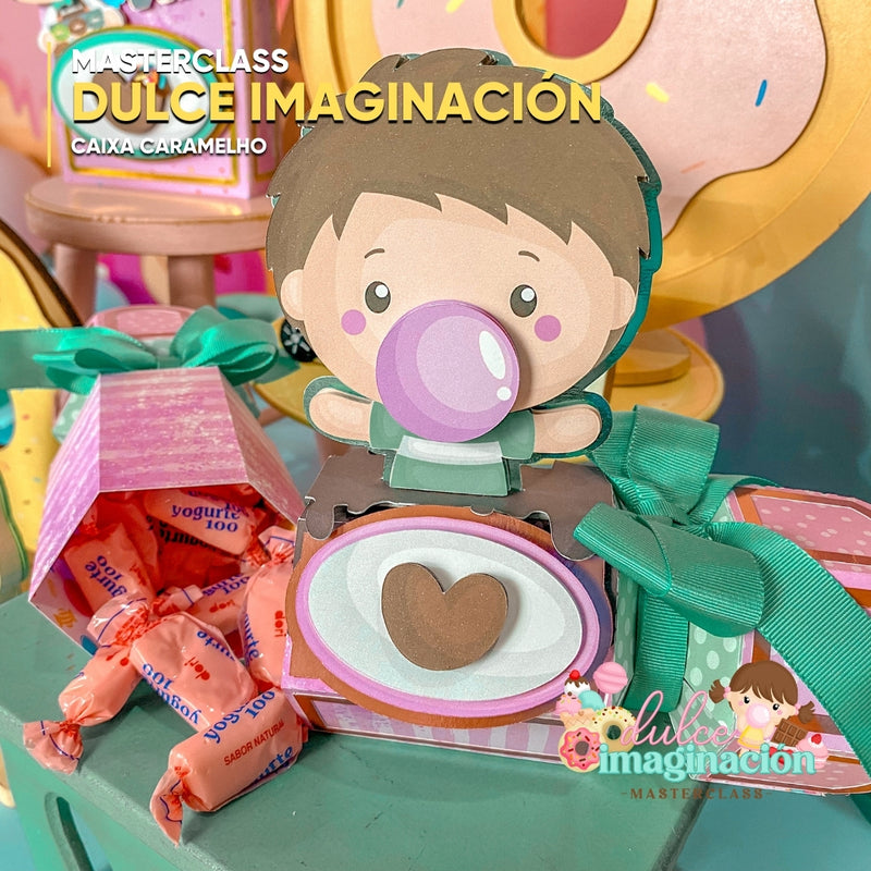 Vista lateral de los proyectos de la Masterclass Dulce Imaginación con acabados artesanales y temática colorida