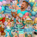 Detalle frontal de la Masterclass Alicia en el País de las Maravillas mostrando recortes precisos y temática fantástica