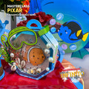 Vista lateral de los proyectos de la Masterclass Pixar con acabados artesanales y temática cinematográfica