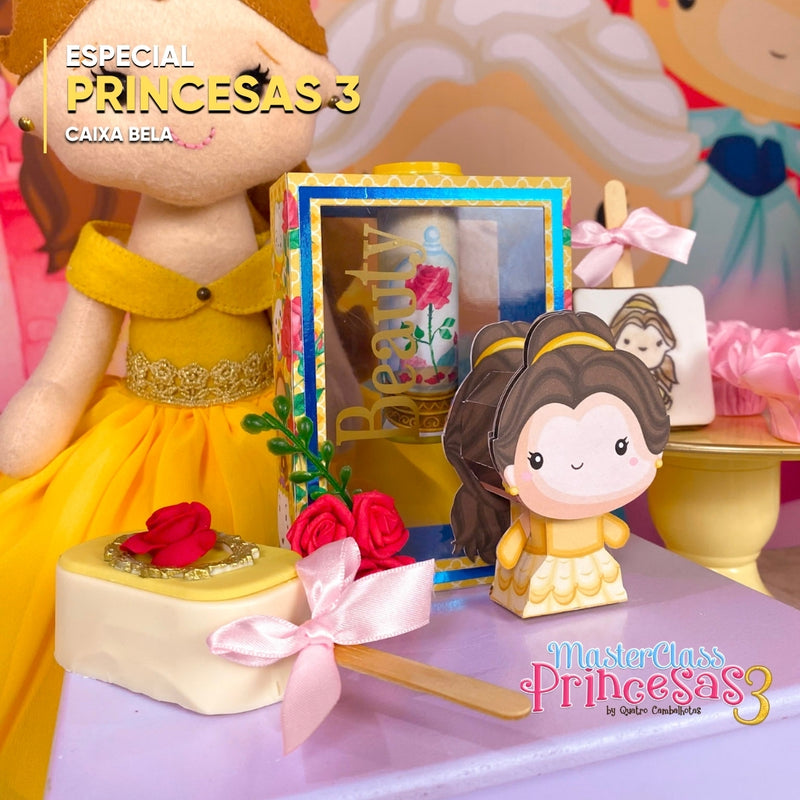 Vista lateral de los proyectos de la Masterclass Princesas 3 con detalles artesanales y colores suaves