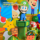 Conjunto completo de la Masterclass Super Brothers ideal para talleres y decoración temática