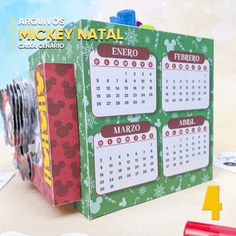 Caja de Semana de Navidad - Caja de Calendario - Archivo Digital para Cortar