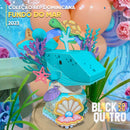 Coleção Fundo do Mar Presencial República Dominicana 2023 com design aquático e elementos marinhos encantadores