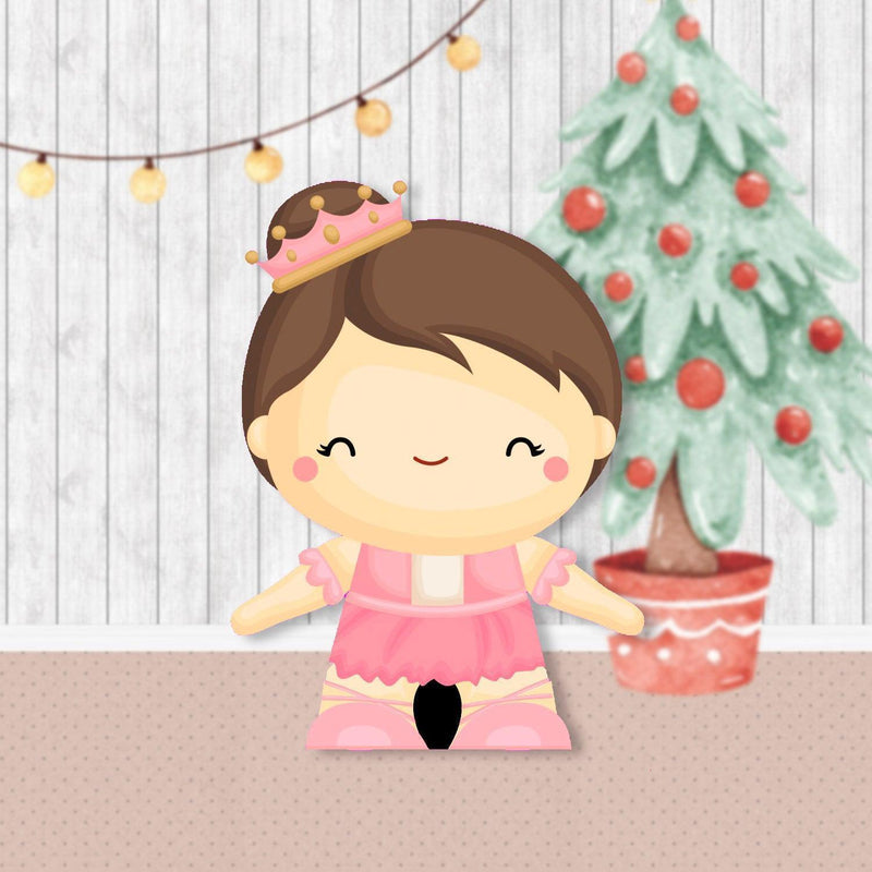 Papertoy Bailarina com design delicado, vestido rodado e detalhes inspirados no mundo do balé