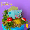 Papertoy Bulbasaur inspirado no Pokémon clássico com design fofo e detalhes artesanais