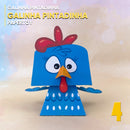 Papertoy Galinha Pintadinha com design colorido e divertido inspirado na personagem infantil