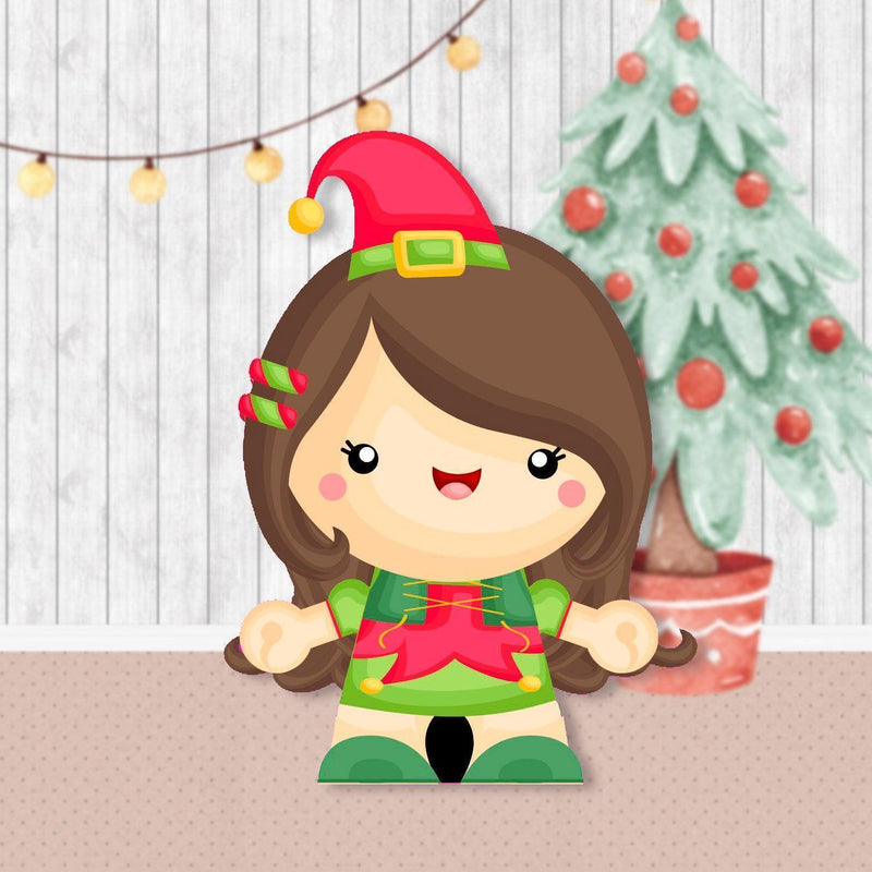 Papertoy Gnoma com design encantador e detalhes natalinos, ideal para decoração e papelaria criativa