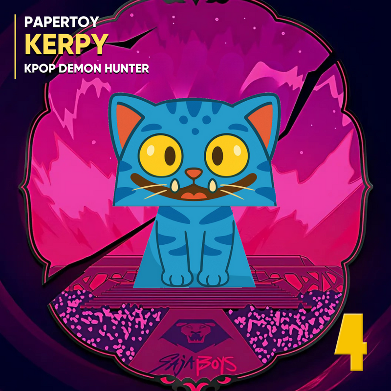 Papertoy Kerpy Guerreiras do K-Pop com design estiloso e detalhes inspirados no universo musical coreano