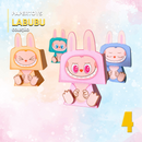 Papertoy Labubu em papelaria criativa com design divertido e cheio de personalidade