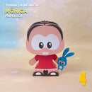 Papertoy Mônica inspirado na personagem da Turma da Mônica com design fofo e vestido vermelho clássico