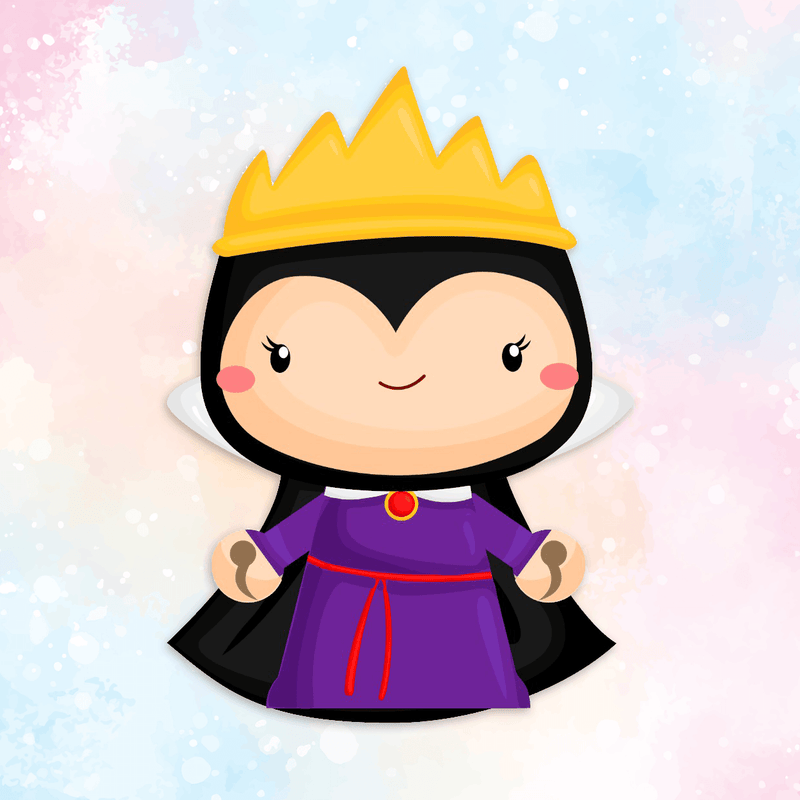 Papertoy Rainha Malvada inspirado na vilã da Branca de Neve com design elegante e detalhes sombrios