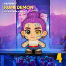 Papertoy Rumi Demon Guerreiras do K-Pop com design ousado e inspirado na versão sombria das idols do K-Pop