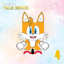 Papertoy Tails inspirado no personagem de Sonic com design colorido e detalhes das duas caudas
