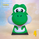 Papertoy Yoshi inspirado no personagem do universo Mario com design colorido e divertido