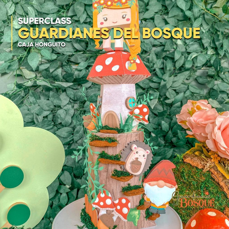 Detalhe frontal da SuperClass Guardiões do Bosque mostrando recortes precisos e texturas naturais