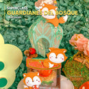 Vista lateral dos projetos da SuperClass Guardiões do Bosque com tons terrosos e acabamento artesanal