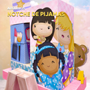 Detalhe superior da SuperClass Noite dos Pijamas mostrando padrões e ilustrações exclusivas