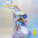 Vista lateral dos projetos da SuperClass Unicórnios com tons pastéis e ilustrações encantadoras