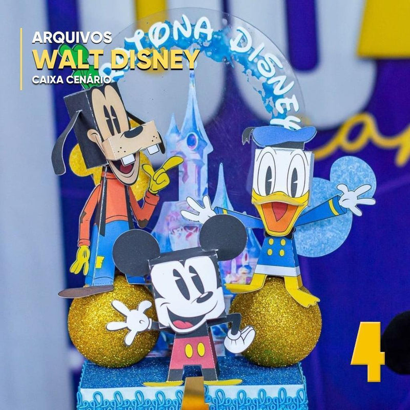 Caixa Walt Disney - Arquivo Digital para Recorte - Quatro Cambalhotas